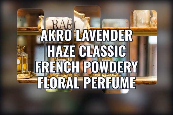Akro Lavender Haze classic French powdery floral perfume